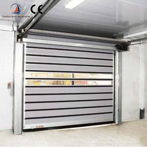 Kit de porte de garage extérieure automatique enroulable isolée coupe-vent en aluminium avec design moderne - Product Image 2