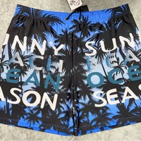 Caleçons de bain pour hommes grandes tailles, taille mi-haute, amples et confortables, en polyester, avec motif imprimé, taille élastique, pour la plage