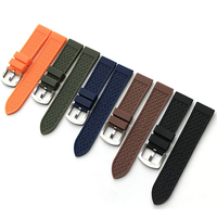 Bracelet de montre en silicone respirant, imperméable et souple pour la plongée et les sports de plein air, 20 mm, 22 mm