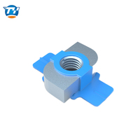 Écrou à oreilles électrogalvanisé UTT7412 en acier au carbone pour fixation de collier de serrage de tuyau anti-sismique sur profilé en U, emballé en boîte carton