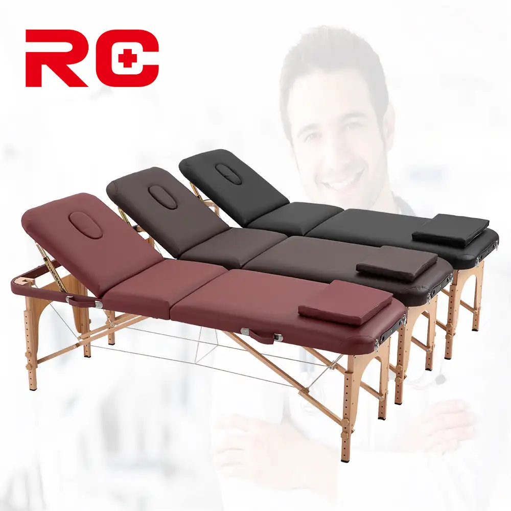 Hot Selling High Quality Portable Wooden Multifunction Massage Table