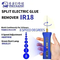 Détachant de colle OCA électrique MECHANIC IR18, 8 vitesses réglables, avec lampe LED, meuleuse multifonctionnelle, outils de rotation pour écran de téléphone