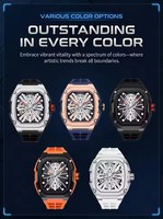 Montre homme MEGIR 8607 à mouvement automatique, mécanique, classique, tendance, sportive, décontractée, étanche et lumineuse.