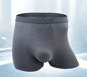 Boxers mi-hauts en soie glacée tricotée pour hommes, taille élastique très extensible, respirants, antibactériens, séchage rapide - Product Image 5