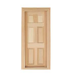 Boutique 1:12 Mini maison de poupée DIY avec fenêtres et portes en bois d'embryon uni pour peinture et accessoires de modèles colorés - Product Image 6