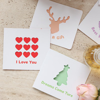 Cartes de vœux pliables en papier à découpes ajourées, motifs variés, avec estampage doré et doublure colorée, pour anniversaires, fêtes et petits cadeaux