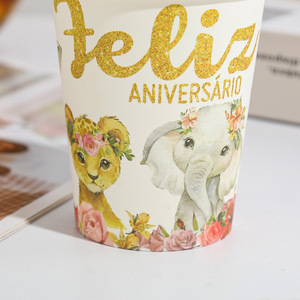 Gobelets en papier pour les fêtes sur le thème des animaux, les restaurants, l'usage domestique et commercial, gobelets jetables, de bonne qualité pour le Nouvel An chinois - Product Image 2