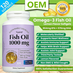 Cápsulas de aceite de pescado Omega-3 de triple potencia OEM/ODM para hombres y mujeres, apoyo para el corazón, el cerebro y las articulaciones, muestra gratuita. - Product Image 3