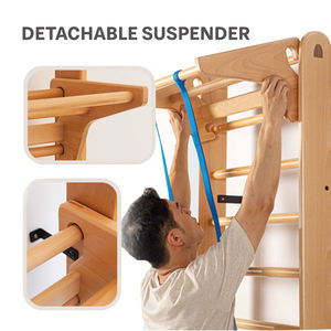 Faltbare billige Holzwand stangen Kinder Übung Dreieck Klettergerüst mit Rutsche für Kleinkinder Holz schwedischen Leiter Spielplatz - Product Image 5