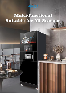 New thương mại nóng và lạnh trà & cà phê Máy bán hàng tự động với thép không gỉ tự phục vụ premix lập trình chức năng - Product Image 2