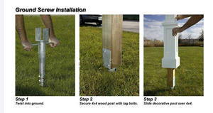 Tornillo <span class=keywords><strong>de</strong></span> Anclaje para Suelo Modelo U, Sin Excavación, para Terraza <span class=keywords><strong>de</strong></span> Jardín, Acero Q235 HDG - Product Image 6