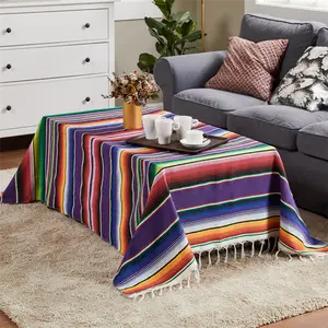Manta personalizada mexicana para mesa al aire libre, mantel para Picnic, playa, decoración para el hogar y boda, venta al por mayor