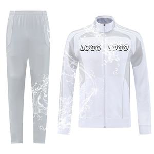 Winter Unisex Club-stijl Voetbal Trainingsset 100% Polyester Voetbalshirt Lange Mouwen Jack Team Sport Set - Product Image 1