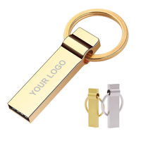 Soporte de anillo Metal USB Flash Drives memoria flash USB 4GB 8GB 16GB 32GB 64GB pendrive personalisables USB memory stick