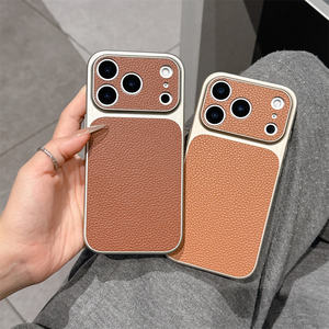 Custodia in Pelle PU Opaca con Motivo Lychee, si Adatta Istantaneamente all'iPhone 16 15 Pro Max, Cover con Ampia Finestra per Telefono Cellulare - Product Image 3