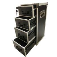 Valise à roulettes en aluminium avec poignée pliable personnalisée, petite valise à tiroirs, boîte à outils avec roulettes