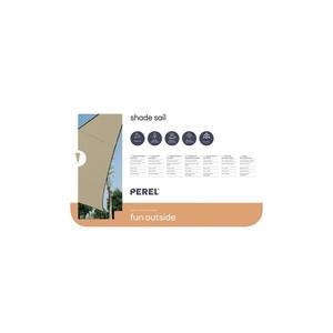 PEREL-VOILE D'OMBRAGE PERMEABLE-TRIANGLE-3.6x3.6x3.6 m-COULEUR: CHAMPAGNE - Product Image 2