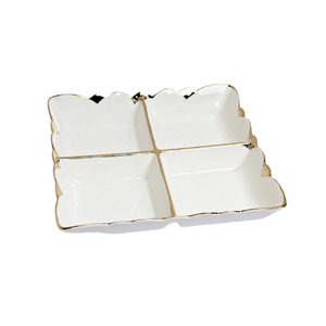 White <b>Ceramic</b> Dinnerware 8 Inch Party Classic Design Dishwasher Microwave Safe Full <b>Plate</b> Quarter <b>Plates</b> Veg Bowls Bone Ash Free - Product Image 1