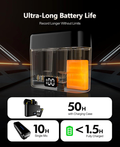 ไมโครโฟนคอนเดนเซอร์ไร้สายแบบหนีบปกเสื้อ พร้อมเคส<span class=keywords><strong>ชาร์จ</strong></span> Type-C สำหรับ <span class=keywords><strong>iPhone</strong></span>/Android ระบบ<span class=keywords><strong>ต</strong></span>ัดเสียงรบกวน AI <span class=keywords><strong>แบ</strong></span><span class=keywords><strong>ต</strong></span>เตอรี่ใช้งานได้ 50 ชั่วโมง ระยะส่งสัญญาณ 230 ฟุ<span class=keywords><strong>ต</strong></span> - Product Image 4