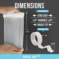 Pansement en gaze stérile en coton médical PBT pour le soin des plaies, bandage pour les mains, pansement pour les chevilles, les genoux