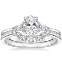 Bague de fiançailles élégante en moissanite taille ovale, monture à griffes en or massif 18 carats, bijou classique pour femme
