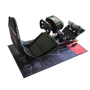 WUFEN Racing Simulator Alfombra Volante Soporte Asiento Oro Dia-mond Velvet Moza Thrustmaster - Product Image 4