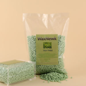 Cera Depilatoria Dura WaxNewK Tea Tree per Viso, Gambe, Piedi e Corpo, Sacchetto da 1kg, Senza Dolore, per Depilazione <span class=keywords><strong>Brasiliana</strong></span> - Product Image 4
