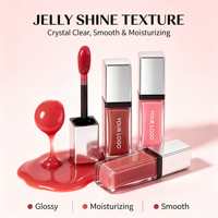 Gloss à lèvres hydratant et repulpant, longue tenue, haute pigmentation, végétalien, personnalisable avec logo, vente en gros, best-seller