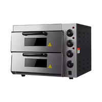Fours de boulangerie électriques à deux étages Nouvel équipement de cuisson de pizza commerciale avec deux plateaux 220V pour la cuisson de petits pains et pizzas