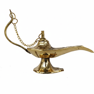 Lámpara de Aladino de latón más vendida, pulido liso, el mejor proveedor de lámpara de Aladino de latón, lámpara mágica, accesorios de vajilla a la venta - Product Image 1