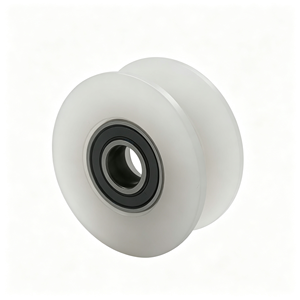 Poulie industrielle à gorge en V avec support, robuste, en acier galvanisé, à double roulement, pour câble, certifiée CE, OEM disponible - Product Image 1