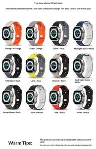 Nouveau bracelet de montre en silicone pour Apple Watch Series 10 11 46mm 42mm Ultra 49mm SE 44mm 45mm, bracelet de sport bicolore - Product Image 2