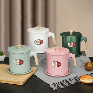 Contenedor de grasa de bacón con colador, aceite de cocina y goteo, superventas - Product Image 1