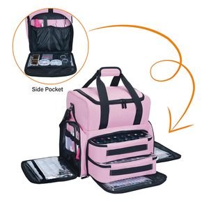 Estuche Organizador de Maquillaje de Viaje de Doble Capa con Muestra Gratis, Bolsa de Cosméticos de Viaje, Logotipo Personalizado, Gran Capacidad - Product Image 1