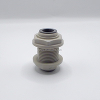 Raccord de traversée égal à connexion rapide et lisse pour osmose inverse, résistant aux UV, compatible FDA, tailles 1/4 ", 5/16 ", 3/8 ", 1/2 "