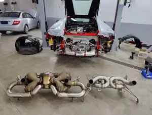 Sistema catback de escape valvetronic de acero inoxidable de rendimiento para Lamborghini Huracan STO EVO