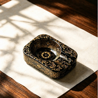Cendrier en céramique Série Or Noir, Formes Nuage Ruyi Variées, Vente en Gros, Meilleur Prix, Collection Classique de Cigares