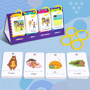 Set di Flashcard Educative Personalizzate per Bambini, per Costruzione di <span class=keywords><strong>Frasi</strong></span>, Apprendimento di Vocabolario e Ortografia Prescolare - Product Image 4