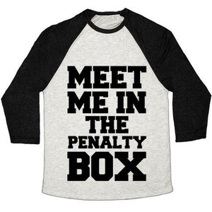 Meet Me in the Penalty Box Unisex Tri-Blend <b>Baseball</b> <b>Tee</b> - Product Image 1