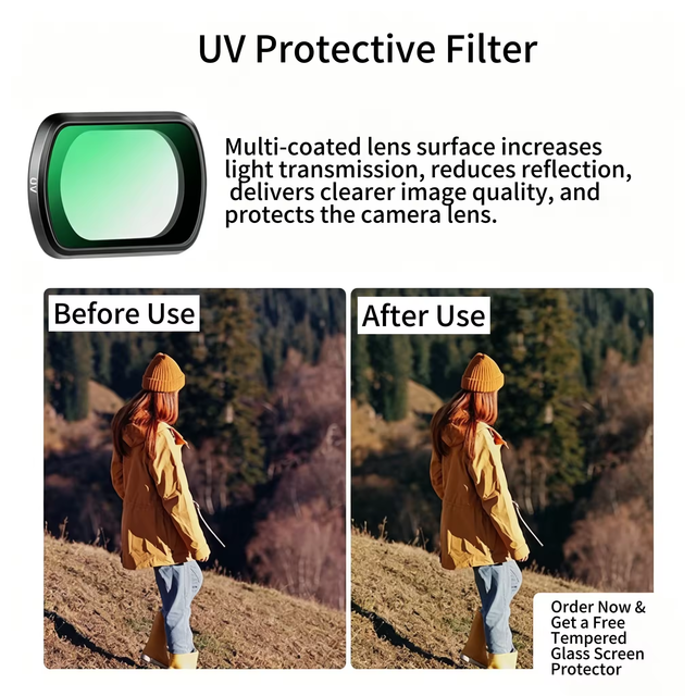 52mm Filter Kit for DJI Osmo Pocket 3 4 Lens Accessories CPL ND UV Black Diffusion Star Night Filter