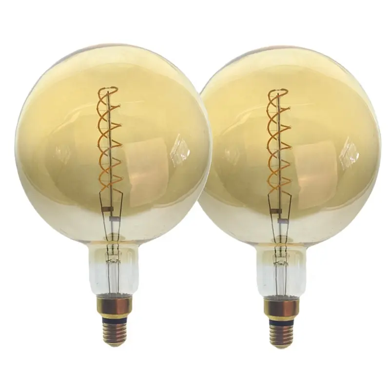 G180 G200 Golden Retro Chandelier Led Filament Lamp G200 Double Large Bulb Lamp 4/8W 2 Warm Light