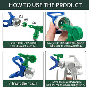 अपना ब्रांड सीको फोर्जिंग एयरलेस छिड़काव मशीन एक्सेसरीज कम दबाव उच्च दक्षता नोजल स्प्रे पेंट मशीन - Product Image 6