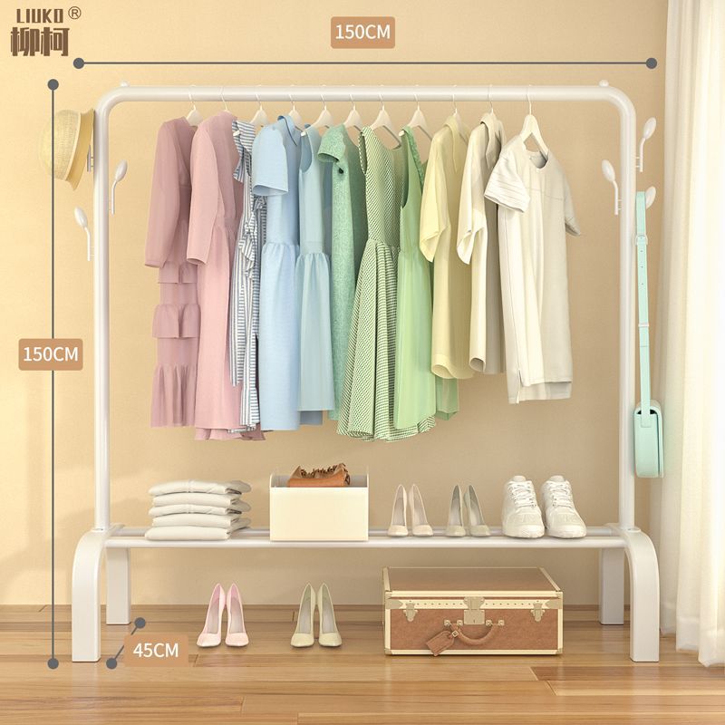 150cm long single pole - white