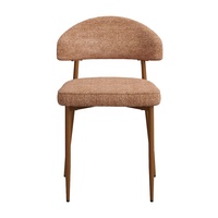Échantillon Gratuit Chaise de Salle à Manger Nordique Personnalisée pour Hôtel, Meuble de Dîner Intérieur en Velours Rembourré avec Coussin