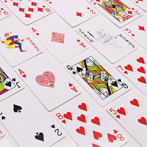 <span class=keywords><strong>Cartes</strong></span> de <span class=keywords><strong>poker</strong></span> personnalisables de haute qualité pour adultes, papier imperméable avec impression à chaud pour jeux en famille - Product Image 3