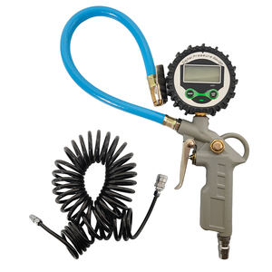 Gonfleur de pneus numérique portable et manomètre - Testeur précis pour pneus de voiture, moto, vélo - Product Image 1