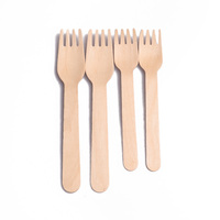 Fourchettes jetables écologiques en bois de bouleau 100 % biodégradables pour les fêtes, la restauration, les plats à emporter et le camping