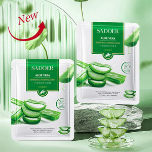 SADOER Extracto de planta orgánica Negro Soja Zanahoria Arándano Té verde Coco Aloe Vera Hoja hidratante Mascarillas faciales Belleza - Product Image 3