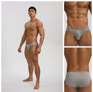Wholesale Low-Rise Sexy Solid <strong>Men's</strong> <strong>Briefs</strong> Knitted <strong>Mens</strong> Underwear - Product Image 4