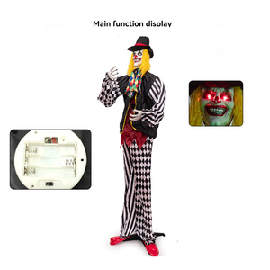 Sensor de movimiento aterrador <span class=keywords><strong>mago</strong></span> payaso De pie Prop decoración de <span class=keywords><strong>casa</strong></span> embrujada de Halloween decoración aterradora - Product Image 5